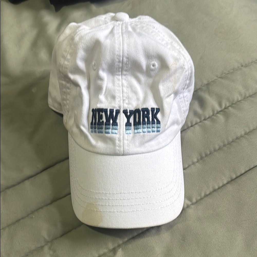 White 'New York' Kids Cap